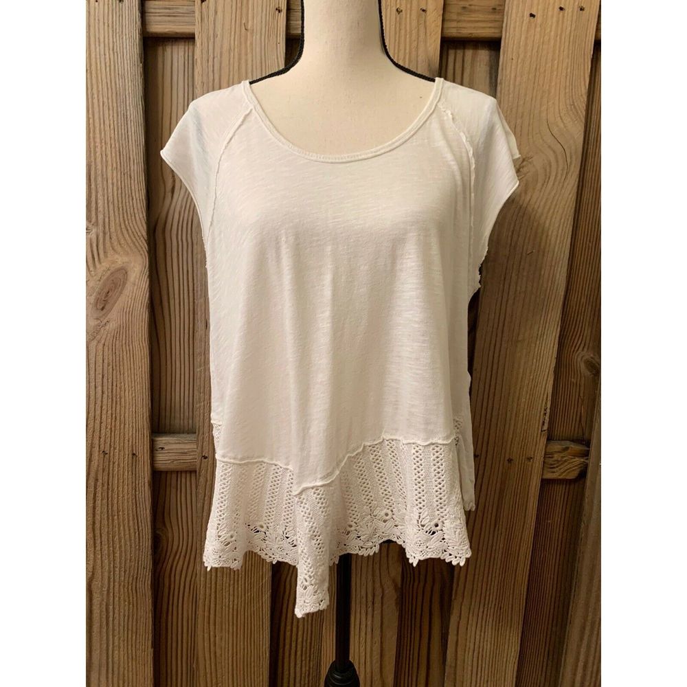 Altar’d State Knit Crochet White Top M